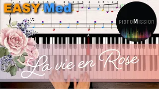 [Real Piano Tutorial] LA VIE EN ROSE with sheets