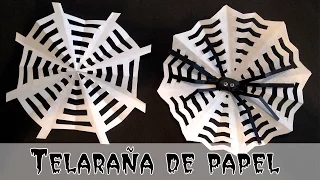 Telaraña de papel: Manualidades de Halloween