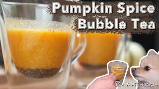 Pumpkin Spice Bubble Tea | Homemade Dessert Drink for Dog | MyPetcipe