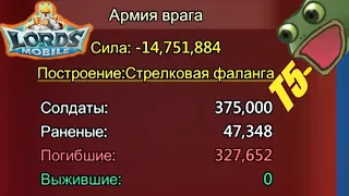 Больницы не нужны если у тебя есть т5! Lords mobile