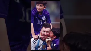 7F | Messi Son Mateo Funny Celebrates World Cup Victory #shorts