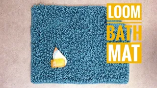 How to Loom Knit a Bath Mat (DIY Tutorial)