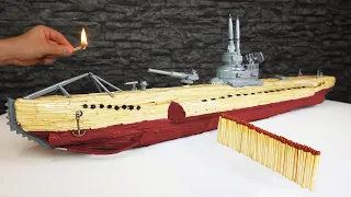 EPIC Submarine Sea Battle with Matches Chain Reaction