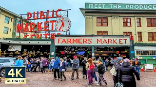 Pike Place Market 🇺🇸 Seattle Washington 4K Walking Tour