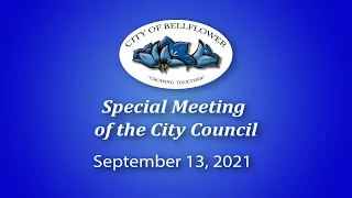 Bellflower Special City Council Meeting September 13, 2021