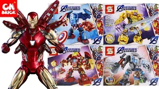 Unoffical LEGO MARVEL CAPTAIN AMERICA THANOS IRON MAN THOR MECH SY1341  Unofficial lego lego videos