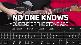 Queens Of The Stone Age - No One Knows (Guitar lesson with TAB)