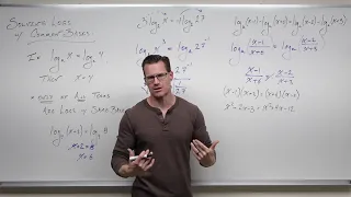 Solving Logarithms with Common Bases (Precalculus - College Algebra 62)