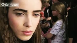 Hair & Makeup - Messy Hair and Statement Eyebrows - Backstage Beauty at Tibi Fall 2012 NYFW | FashionTV