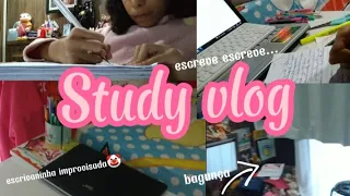 Study vlog✨🤗🤓|atividades acumuladas📚📝, pesquisas🔍🤯