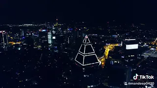 Frankfurt skyline night view