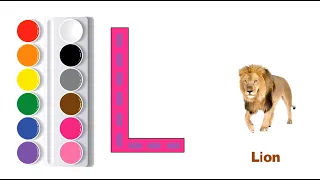 L is for Lion 🦁 Learn to draw and color letter L #kids #toddler #color #alphabet
