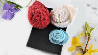 How to Make Flower From Washcloths | Towel Folding Flower🌹 | Towel Art (Towel Origami) design