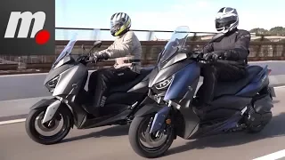 Yamaha XMAX 400 vs Yamaha XMAX 300 | Comparativo / Test / Review en español | motos.net