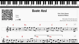 🎼 Boate azul - 6059 - Milionário e José Rico - Tutorial Partitura Fácil