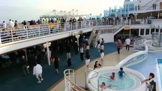 Sapphire Princess passengers Dance to Achy Breaky Heart at Sailaway Party