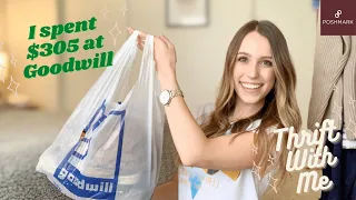 THRIFT WITH ME AT GOODWILL + THRIFT HAUL to resell on Poshmark, eBay & Mercari for profit beginners