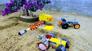 Diy tractor rotavator working | tractor spading machine | tractor ploughing | khatarnak Idea |