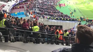 West Ham and Chelsea fans. London stadium. 22/09/2018
