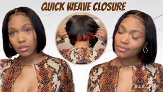 Peekaboo Quick weave Bob |cheap bundles from AmazonPrime/ color bob