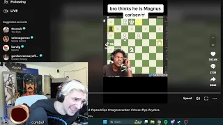 xQc reacts to IShowSpeed thinking he's Magnus Carlsen