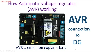 How Automatic voltage regulator workings| How to connect AVR to DG wiring diagram