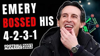 Unai Emery's 4231 OVERACHIEVES!!! The Striker Scoring A Lot Of Goals | Best FM23 Tactics