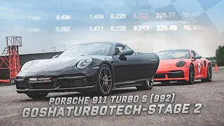 1/4 mile: 9.6-9.7 - Porsche 911 Turbo S (992) GoshaTurboTech-Stage 2