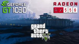 GT 1030 vs RX 550 in GTA 5 (Pentium G4560)