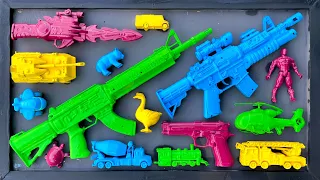 Cleans Shotgun, Ak 47, Glock Pistol, Sniper Rifle, Bubblegun, Pistol Laser, M16, Nerf Speed