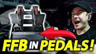 Simucube's WORLD FIRST FORCE FEEDBACK Sim Racing Pedals! - RAW FIRST IMPRESSIONS