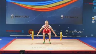 Marina Marković (58 kg) Snatch 55 kg - 2018 EWF European Weightlifting Championships