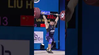 Gigachad Liu Huanhua 232kg clean and jerk, securing his ticket to Paris Olympics! #weightlifting