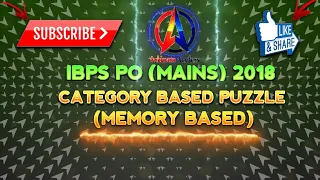 IBPS PO (MAINS) 2018 - CATEGORY BASED PUZZLE {MEMORY BASED}