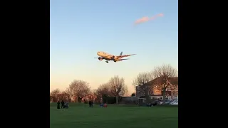 Pakistan international airlines landing London Heathrow airport