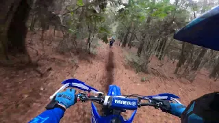 YZ250X & YZ85, DT absolutely ripping it through the woods.