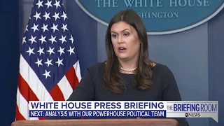 White House press briefing following President Donald Trump's remarks about NFL flag protests