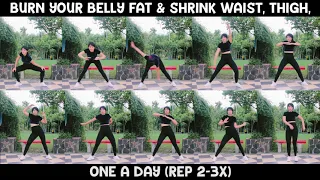 10 BURN BELLY FAT & SHRINK WAIST THIGH AEROBIC TABATA WORKOUT