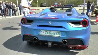 Blu Corsa Ferrari 488 Spider - Acceleration & Drive-By