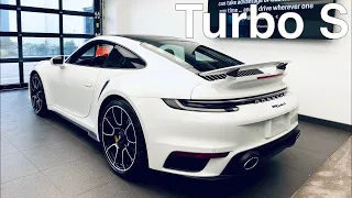 DETAILS of this New White 2021 Porsche 911 Turbo S | Walk Around