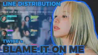 TWICE 'BLAME IT ON ME' Line Distribution || Color Coded with Romanized Lyrics