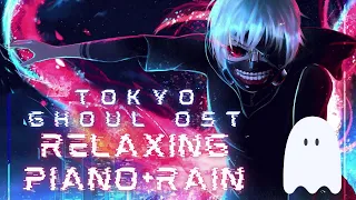 1-Hour Relaxing/Emotional Tokyo Ghoul Anime Piano OST Piano with Rain for SLEEP, Relaxing, Studying