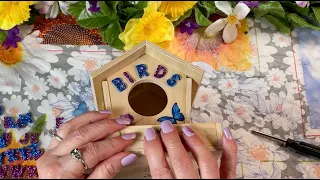 Building a Birdhouse! (No talking version) Wood sounds~Tinkering~Plastic crinkles & stickers~ASMR