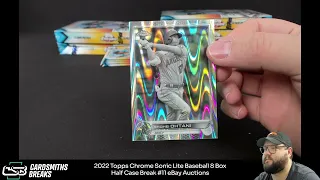 2022 Topps Chrome Sonic Lite Baseball 8 Box Half Case Break #11