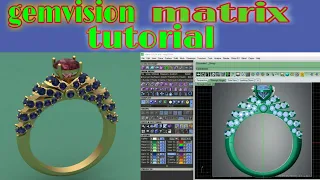 gemvision matrix jewellery diamond ring tutorial/matrix 9 ring/3d cad cam jewellery tutorial