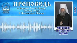 Проповедь митр. Арсения в Неделю 7-ю по Пасхе, святых отцов I Вселенского Собора 9.6.19 г.