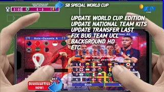 RELEASE!! eFOOTBALL PES 2023 PPSSPP UPDATE TRANSFER UPDATE SPESIAL WORLD CUP QATAR CAMERA PS5