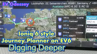 Further testing the New Ioniq 6 journey planner preview on Kia EV6