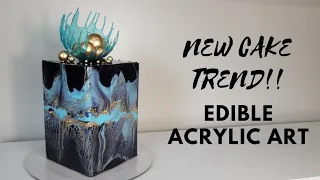 Edible Acrylic Art Cake | New Modern Cake Design | Cake Trends | Cake Decorating Tutorial