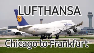[4K][60fps] Lufthansa Boeing 747-400 Chicago ORD - Frankfurt FRA LH431 Full Flight Trip Report